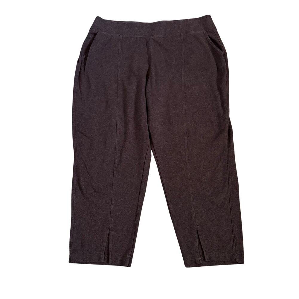 Pact Pants Womens XXL Purple Heather Organic Cotton Stretch Pull On Loungewear